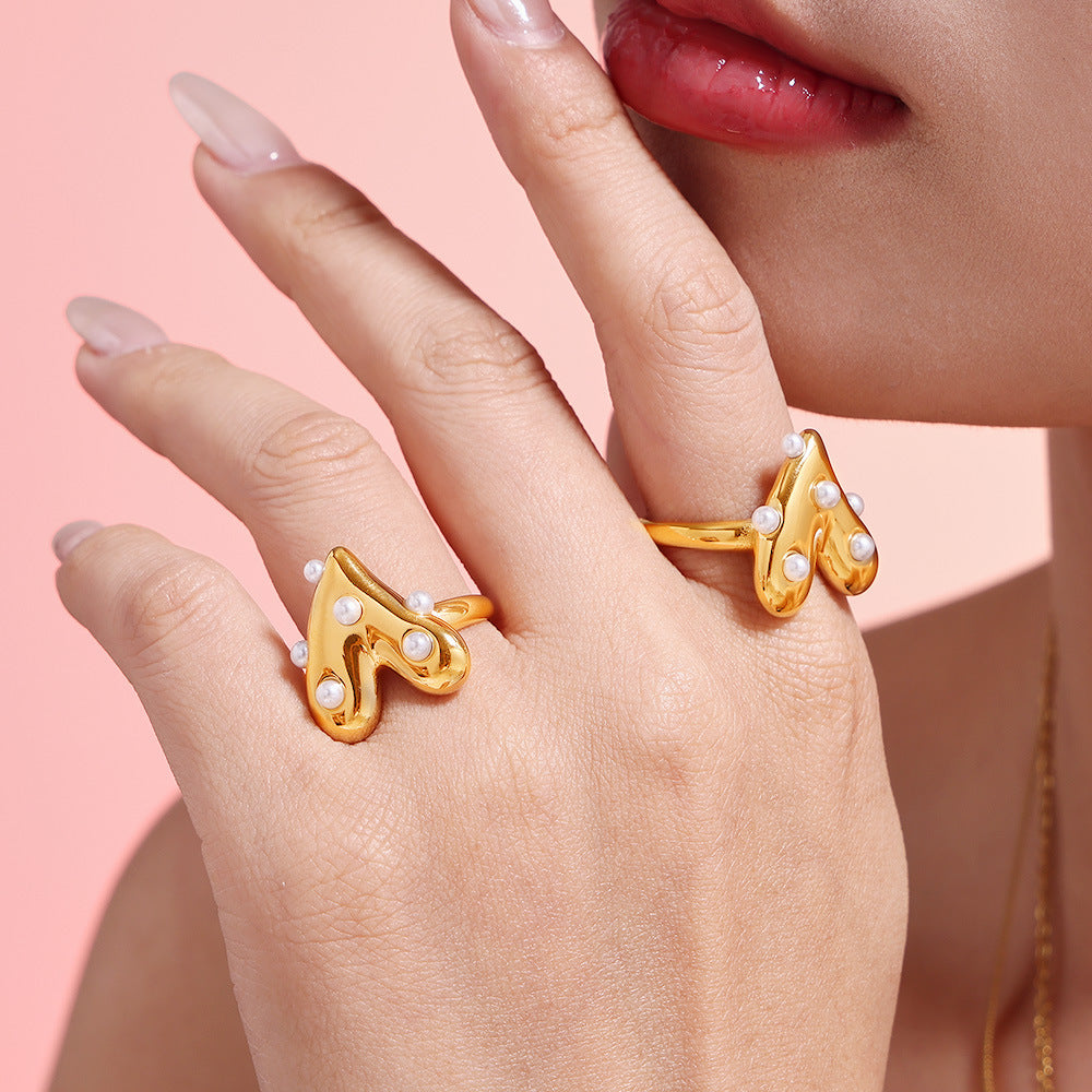 PEARL and STEEL Ring