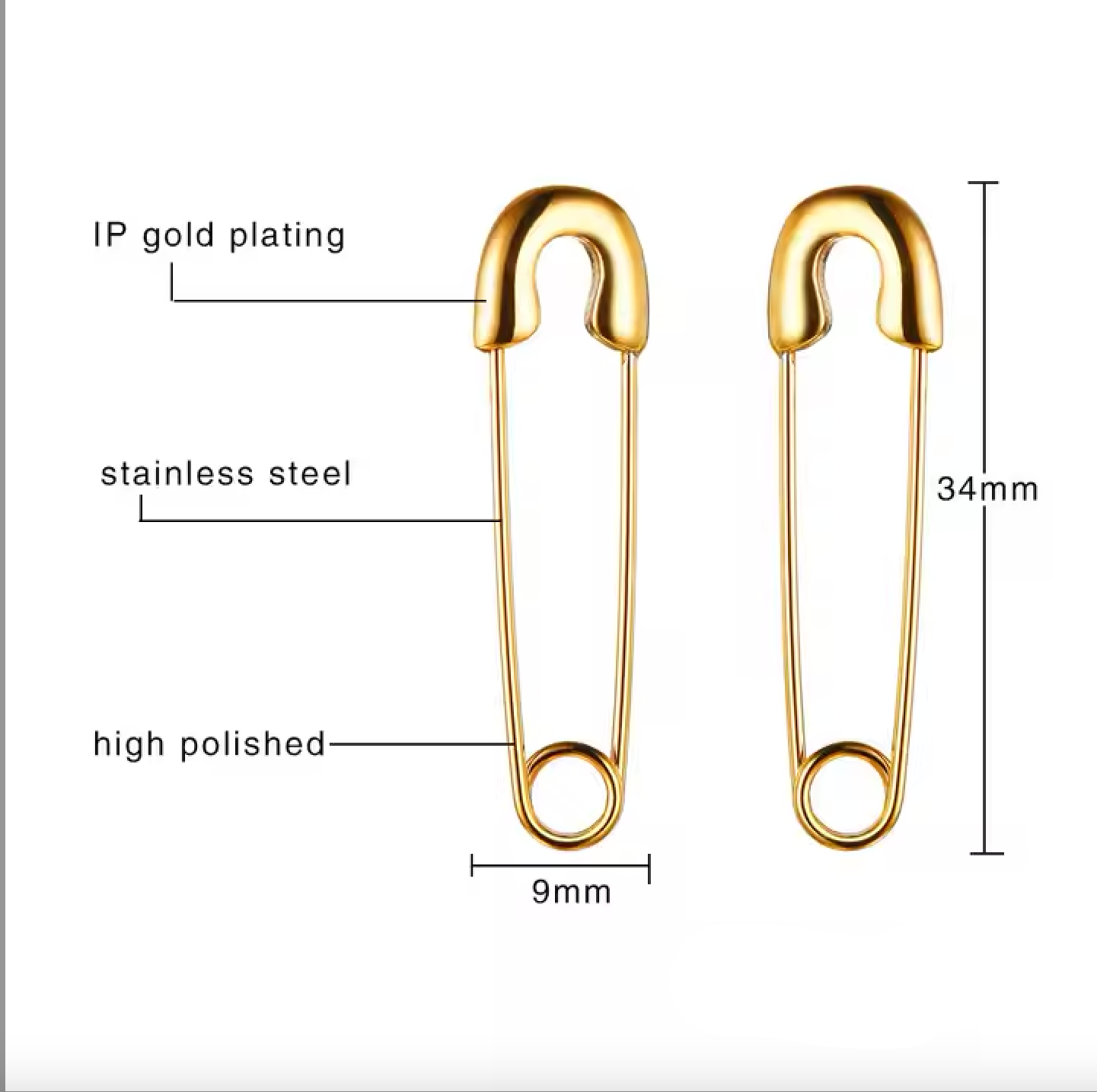 SAFETY PIN Earrings
