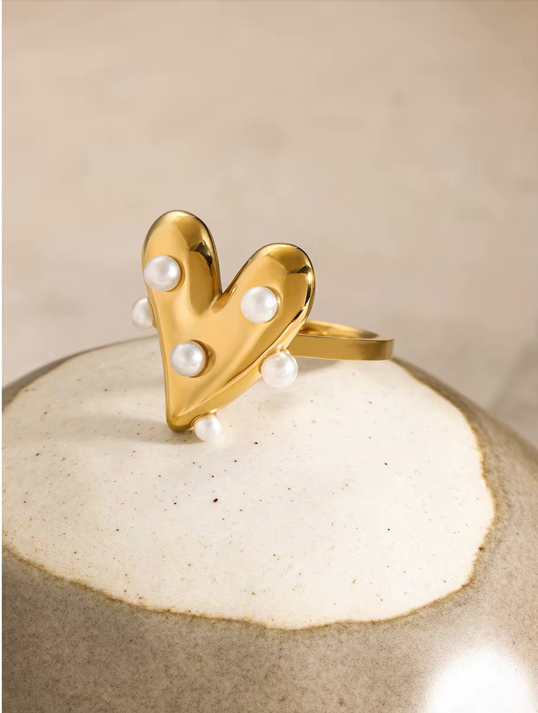 PEARL and STEEL Ring