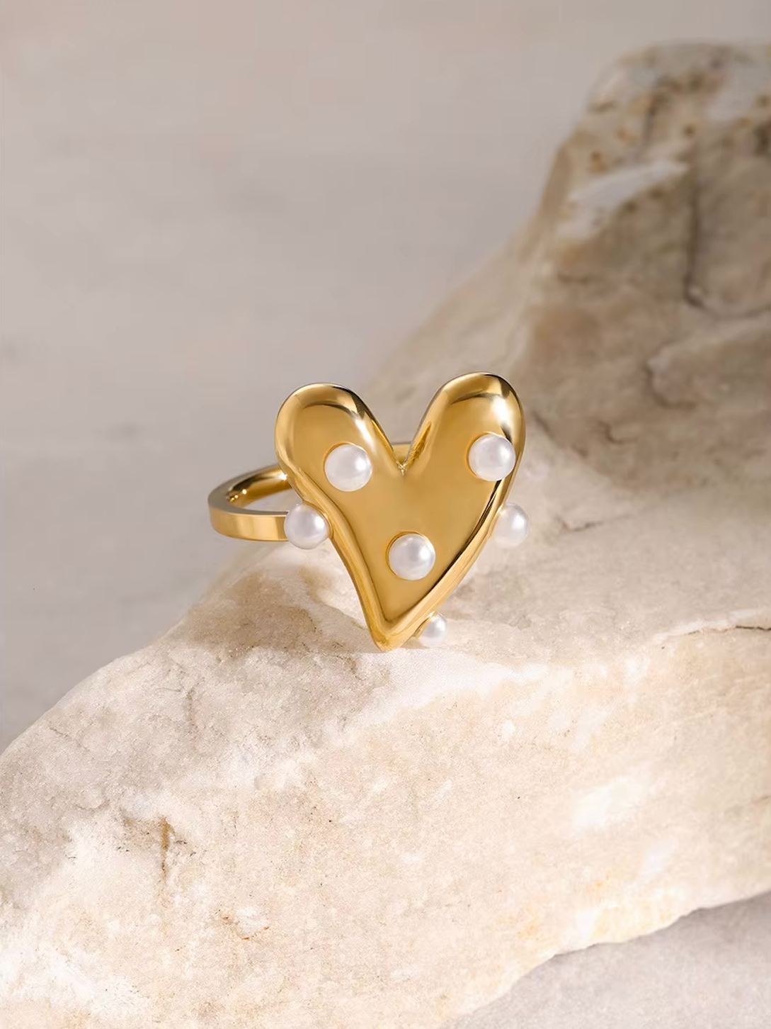 PEARL and STEEL Ring
