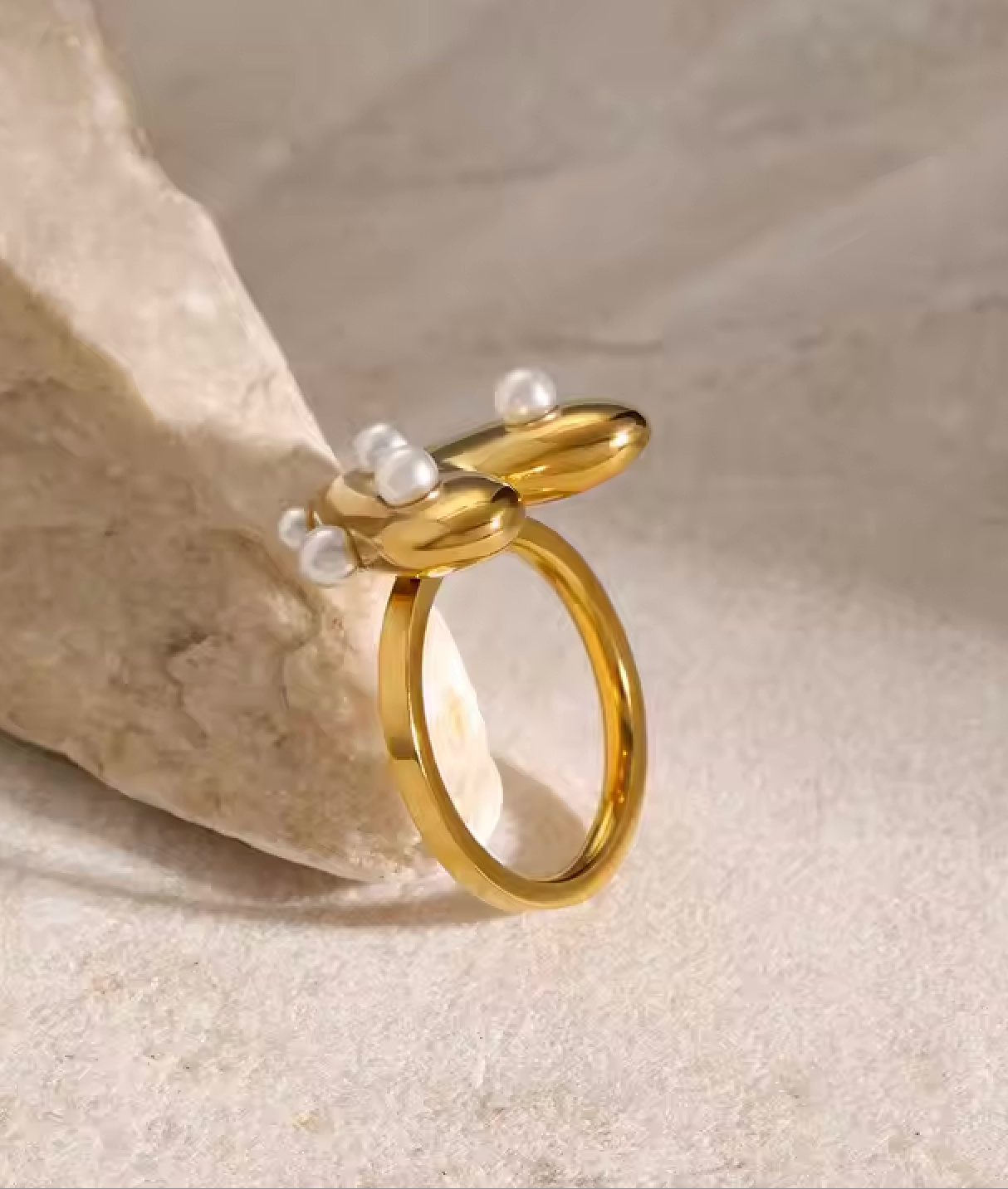 PEARL and STEEL Ring