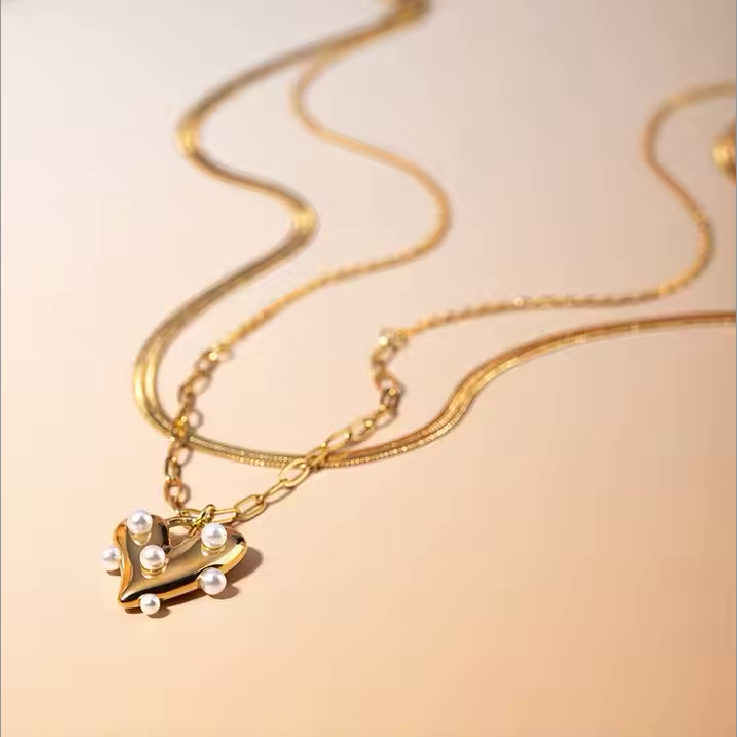 PEARL and STEEL Necklace