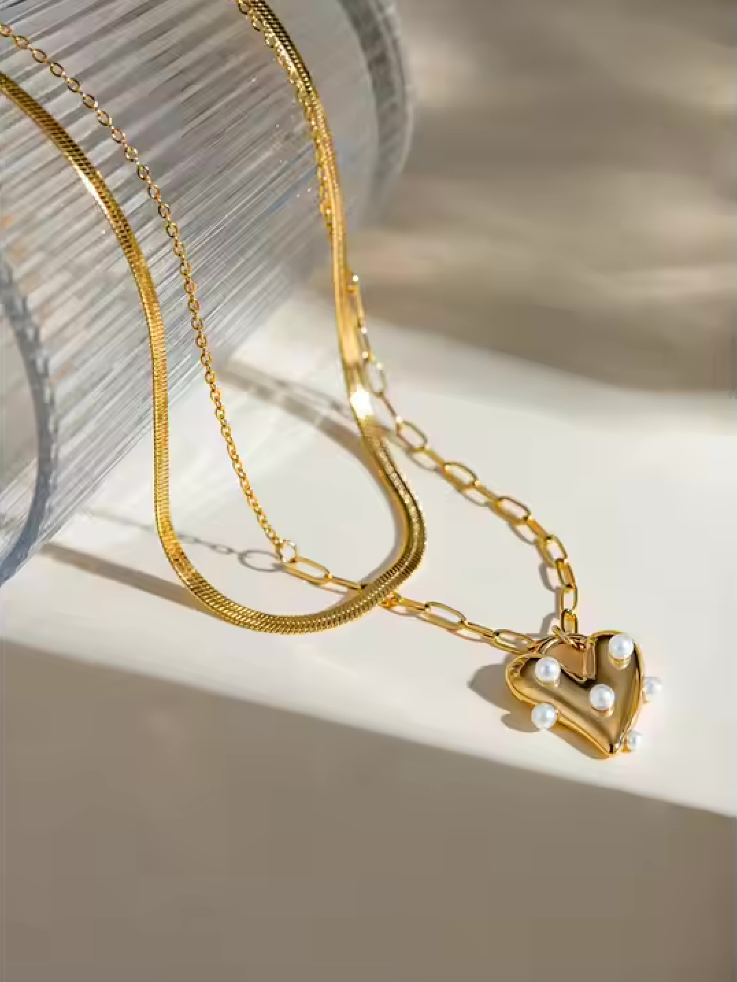 PEARL and STEEL Necklace