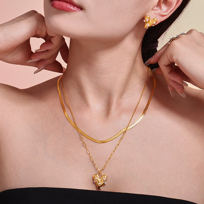 PEARL and STEEL Necklace