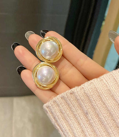 BIG PEARL Earrings - LOVEE. Designer jewelry store