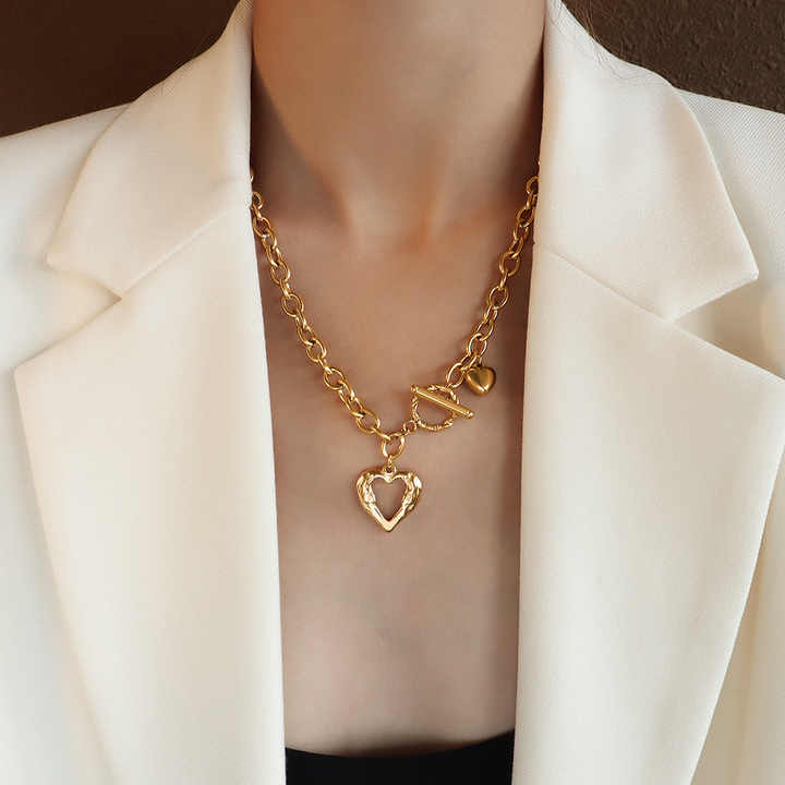 BIG HEART Necklace - LOVEE. Designer jewelry store