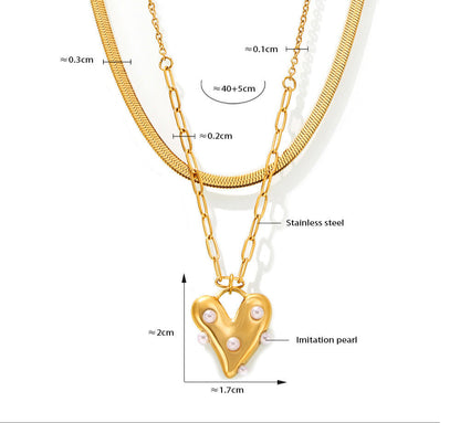 PEARL and STEEL Necklace