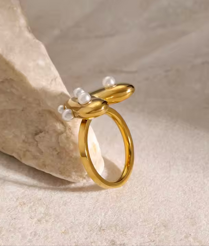 PEARL and STEEL Ring
