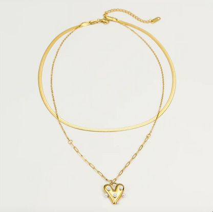 PEARL and STEEL Necklace
