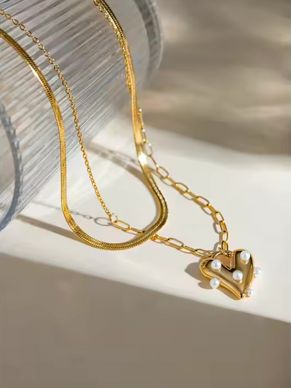 PEARL and STEEL Necklace